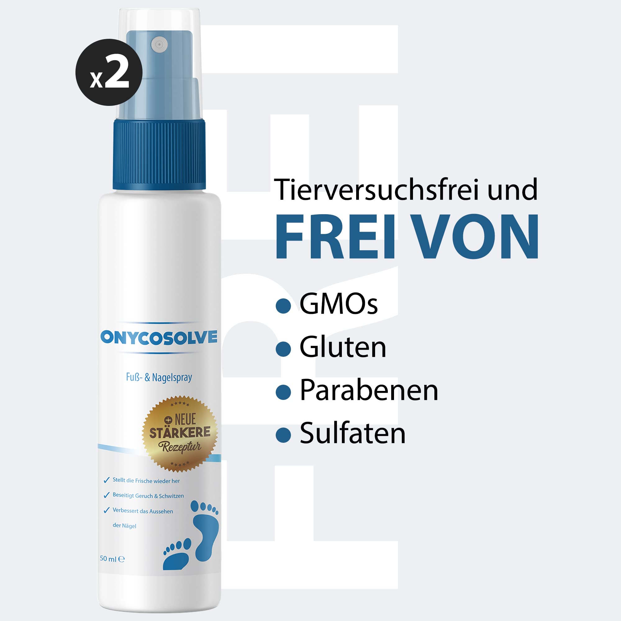 Fuß- und Nagelspray - Schuhdeo - Fußspray für Frische Füße - Schuhspray - 50 ml