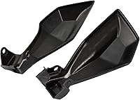 Vista 8 de Paramanos de motocicleta negro manillar cepillo de mano protector de freno embrague cubierta protector de flujo de aire deflector de viento