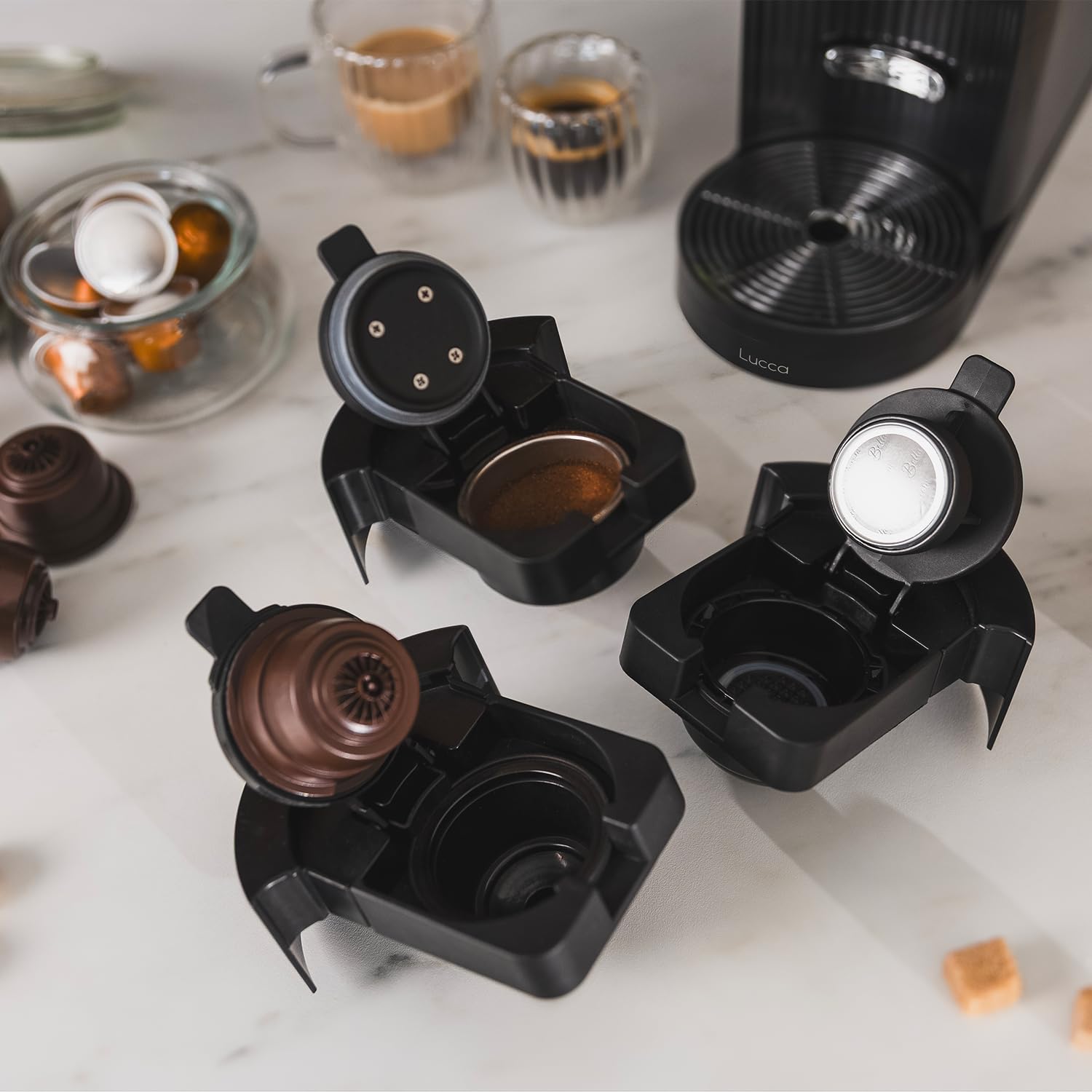 Ufesa Lucca Macchina da caffè multicapsula per caffè macinato e capsule