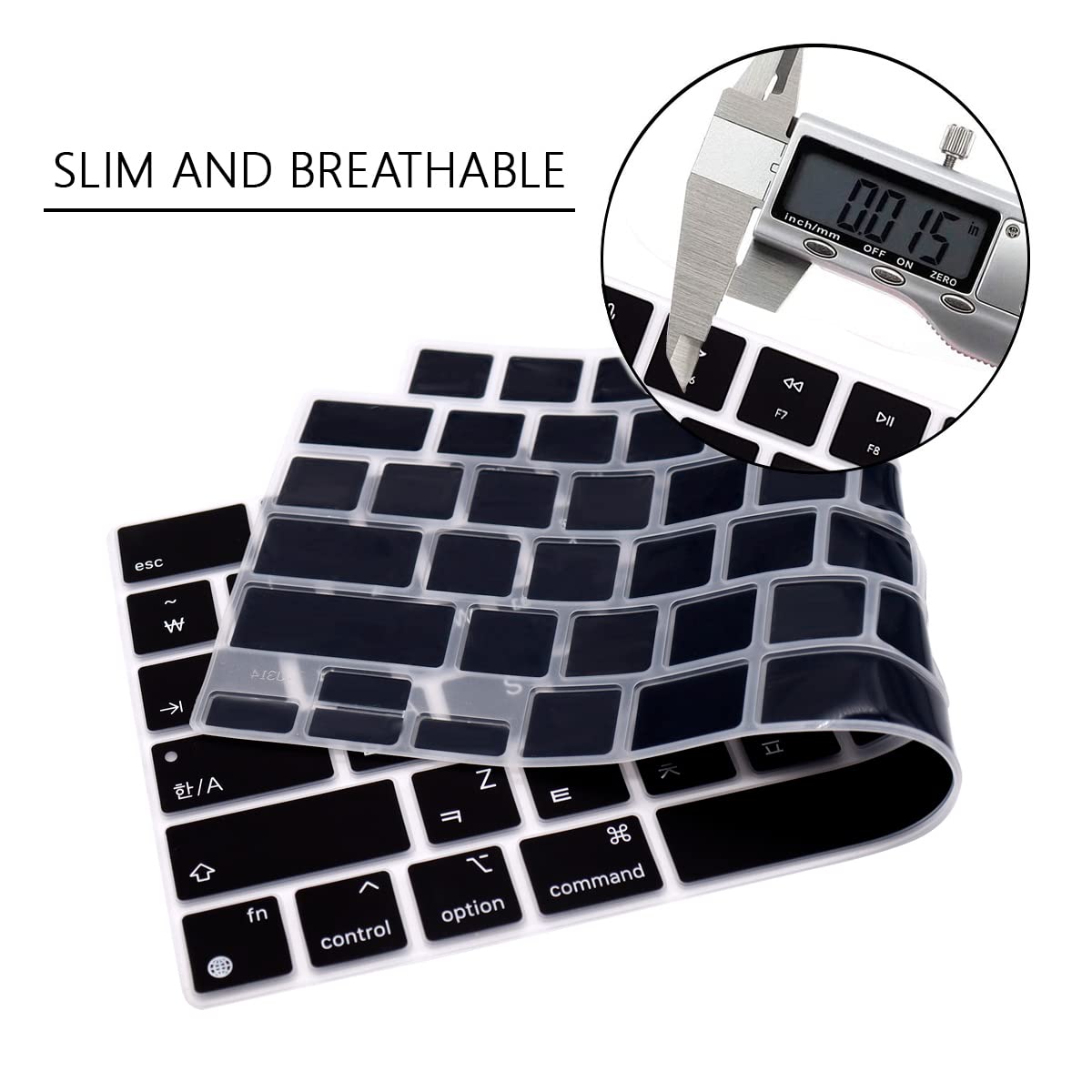 Cover Tastiera Ultra Sottile In TPU Per MacBook Air/Pro 2026-2021 – Trasparente, 0,12 Mm, Compatibile Con Chip M5/M4/M3/M2/M1 – Modelli 13, 14, 15 E 16 Pollici