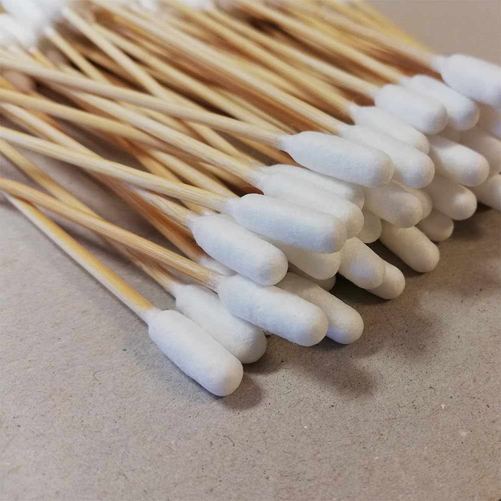 Pirbright Pet Company Extra Large 15cm Pet Dog Cotton Bud Ear Cleaner Long Bamboo Cotton Buds For Cleaning Animals Ears (50 Pack Double End Ear Buds) - Image 2