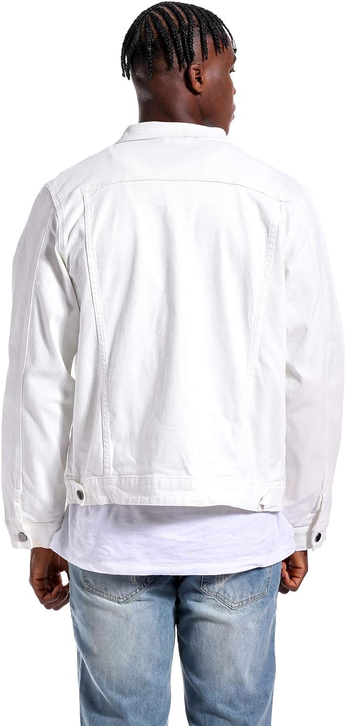LAMKUKU Mens Denim Jacket Ripped Slim Jean Jacket Coat for Men - Image 3