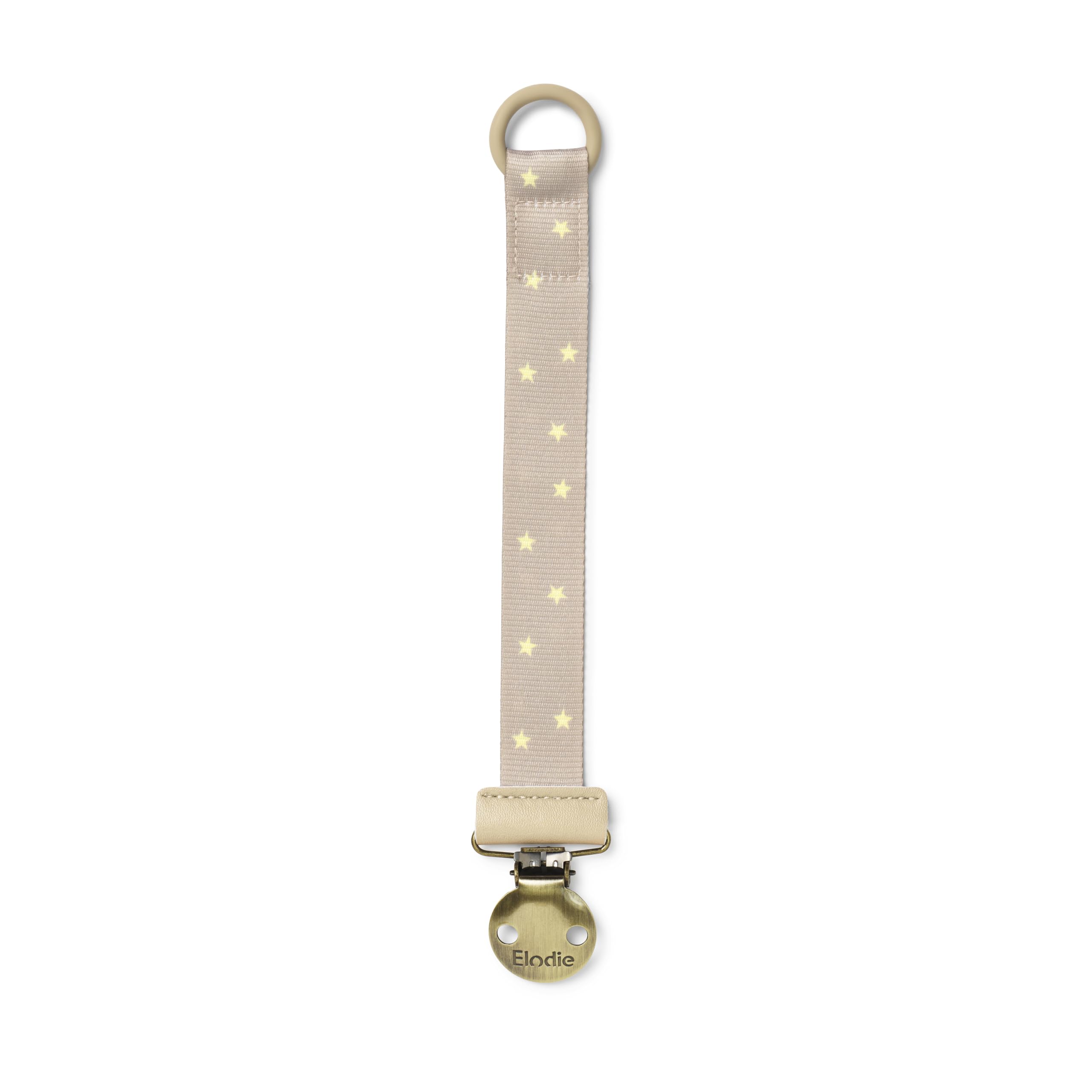 Elodie Details Schnullerclip – Schnullerkette & Nuckelkette mit Metallclip für Baby – BPA-freier Schnullerhalter aus recyceltem Polyester – Schnullerband für Jungen & Mädchen – Lemon Sprinkles