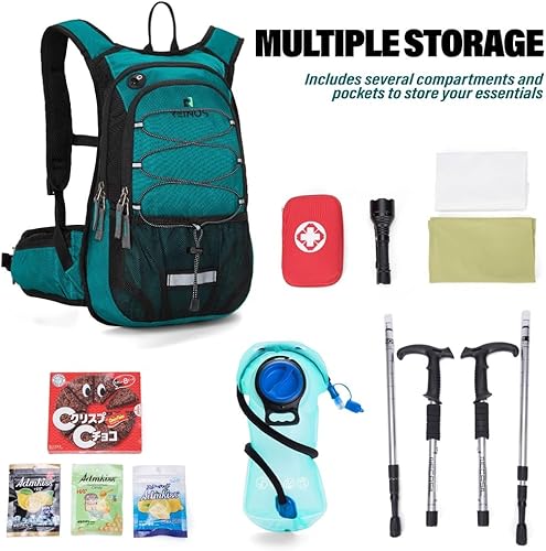 Miniatura 4 de Hydration Pack Backpack with 3L Water Bladder for Men & Women, Hiking Daypack with Thermal Insulation  Running, Cycling, Camping, Skiing, Outdoor