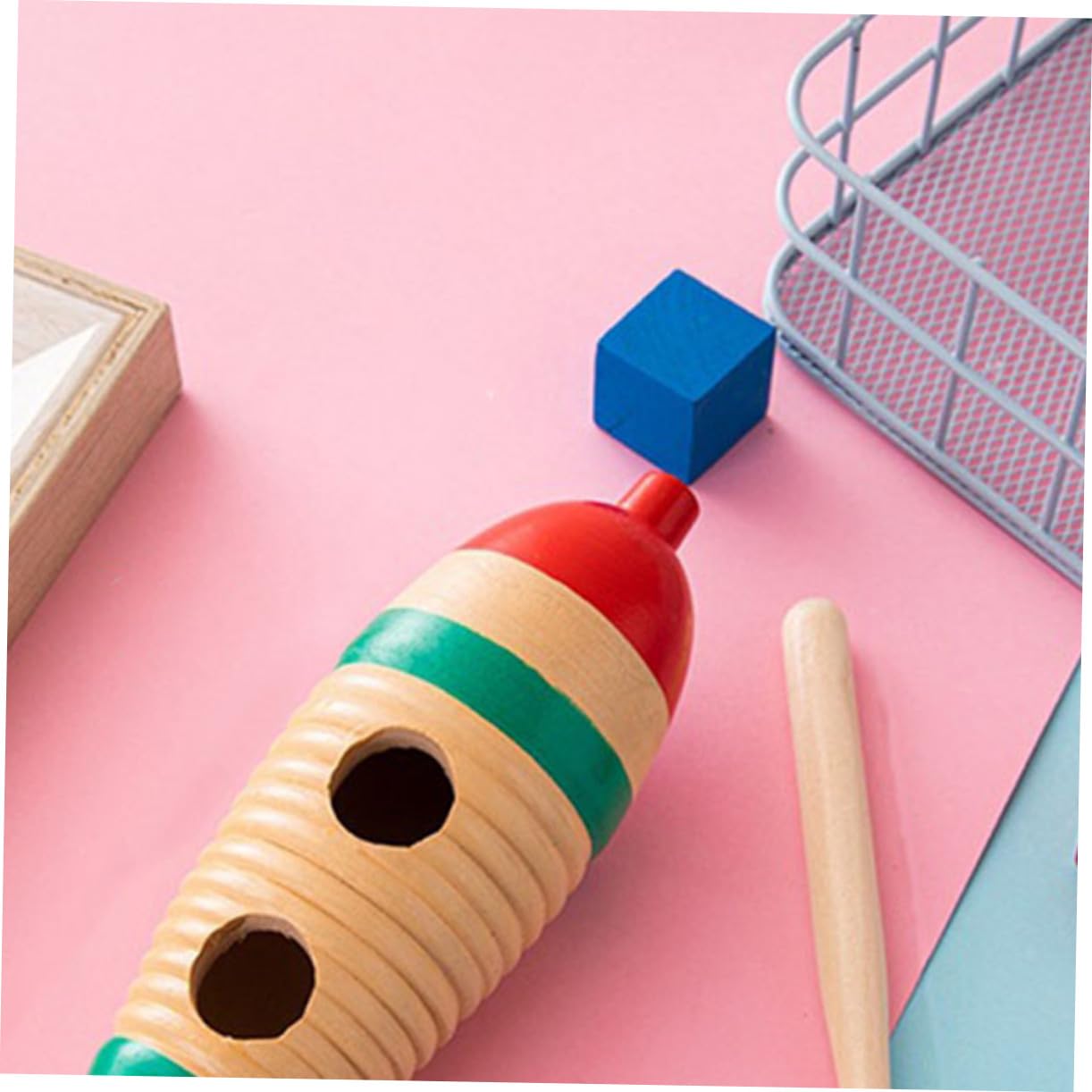 Strumenti Musicali Percussione in Legno 4 Set per Ragazzo Ragazza con Design Delicato, Facili da Usare per Insegnare Tecniche di Ritmo