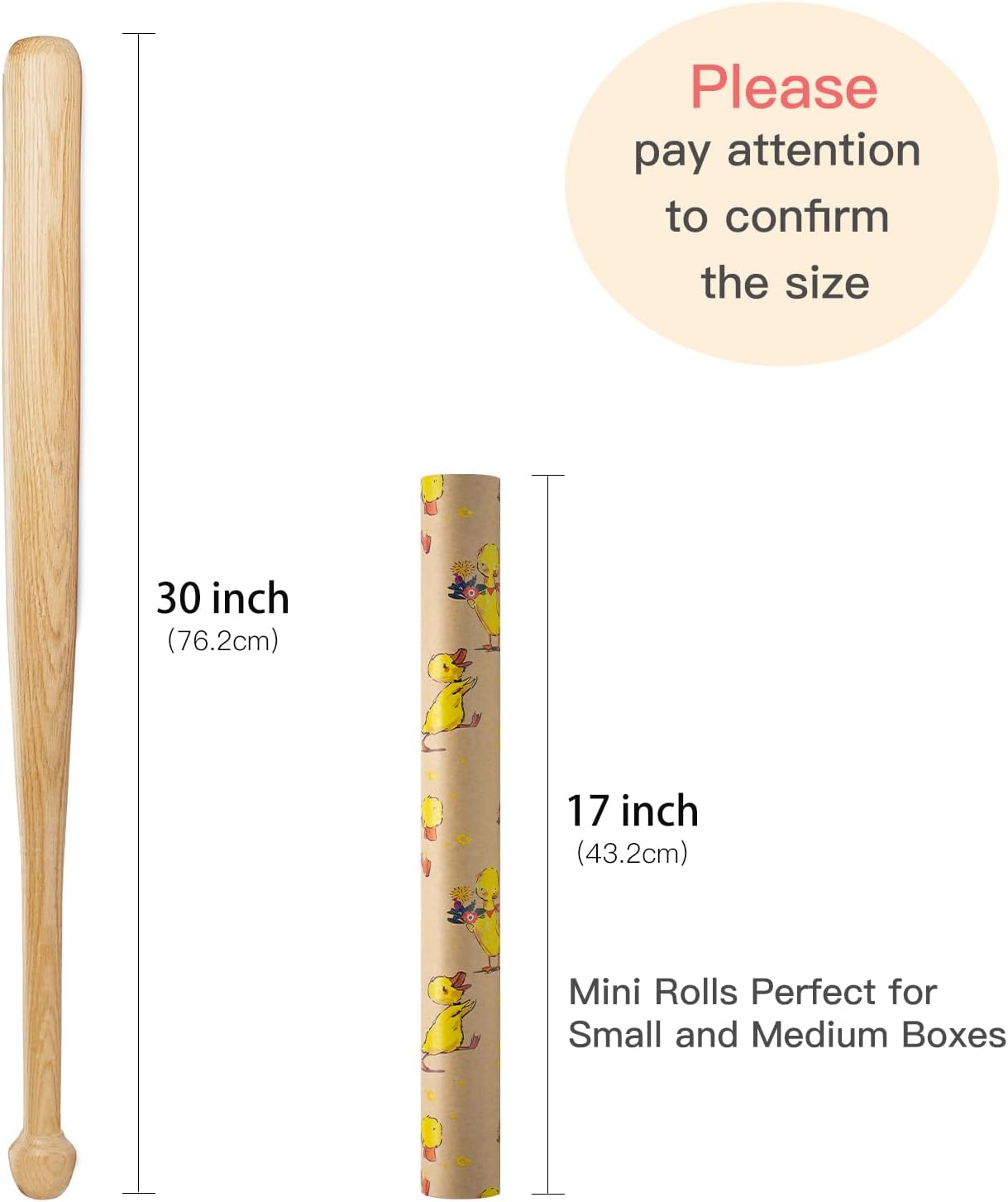 Kids Kraft Wrapping Paper Roll, Mini Roll, Adorable Little s