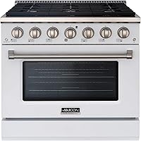 Vista 11 de Akicon Cocina de Gas de Estilo Profesional Deslizante Independiente de 36 pulgadas con Horno de 5.2 Pies Cúbicos, 6 Quemadores, Ventilador