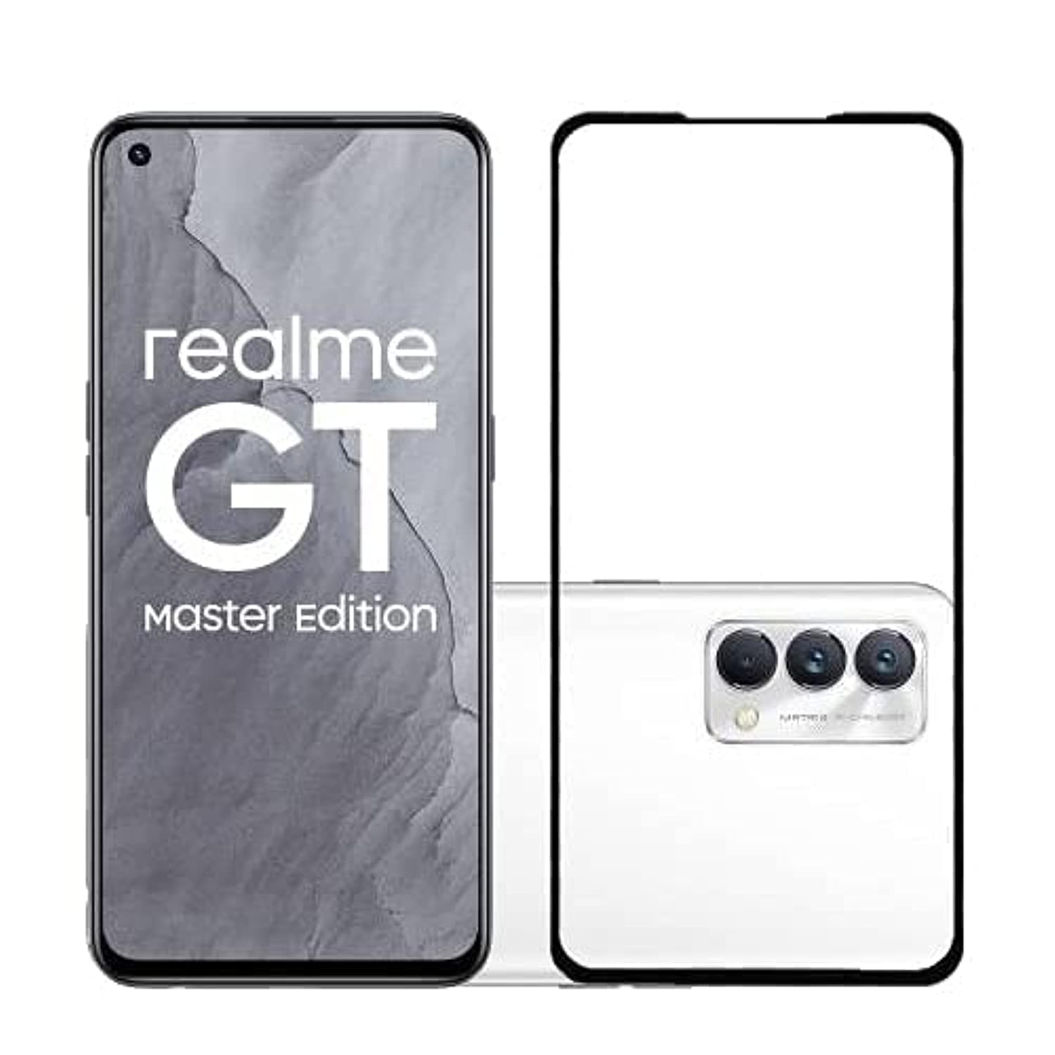 Muzz Realme GT Master Edition 3D Full Screen Tempered Glass Screen Protector Black