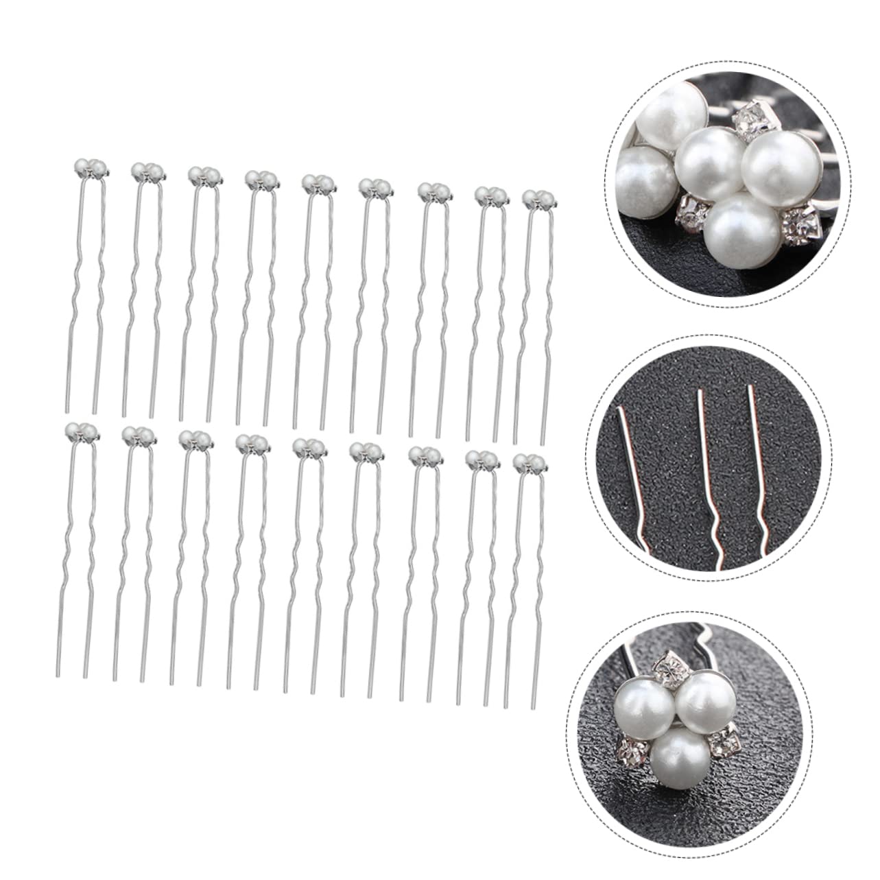 Housoutil 54stücke Teiliges Förmige Haarnadeln Mit Perlen Und Strass Für Hochzeiten Brautjungfern Und Besondere Anlässe Eleganter Haarschmuck Für Damen