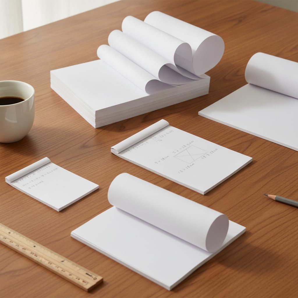 Blanko-Notizblock, Papier, 100 Blätter, size to 4