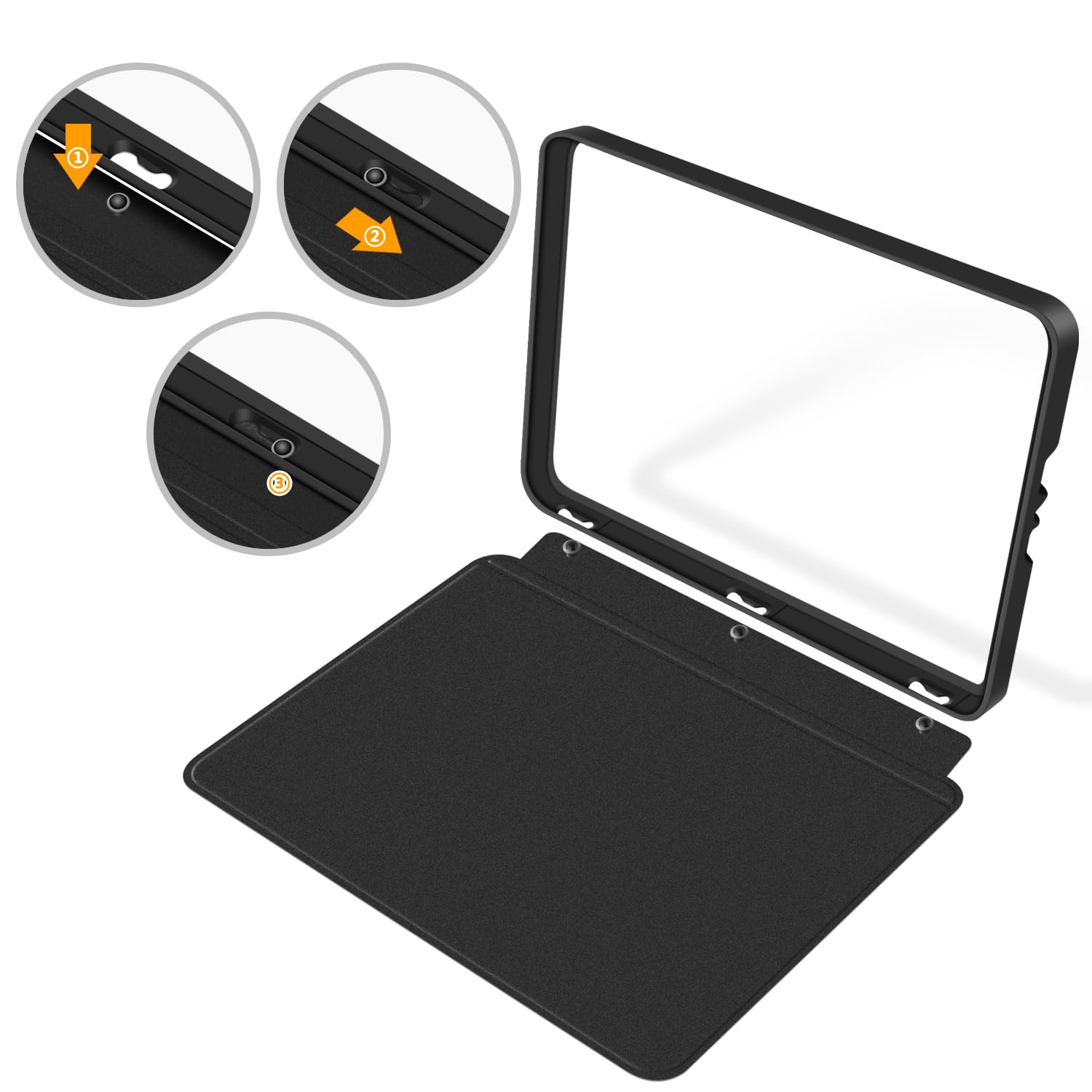 Funda protectora desmontable para Kindle Paperwhite de 6.8 pulgadas (11ª generación-versión 2021), carcasa trasera transparente ultra transparente, función de encendido y apagado automático, color — view 3