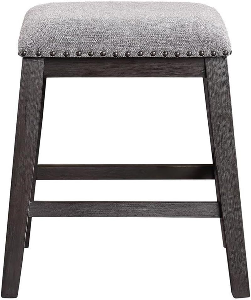 Homelegance Lexicon Timbre Contemporary Wood Counter Height Stools in Gray (Set of 2)
