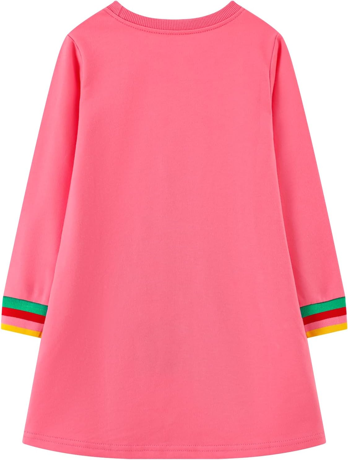 HILEELANG Toddler Girl Christmas Dress Long Sleeve Fall Winter Cotton Casual BasicTunic Shirt Dresses - Image 2