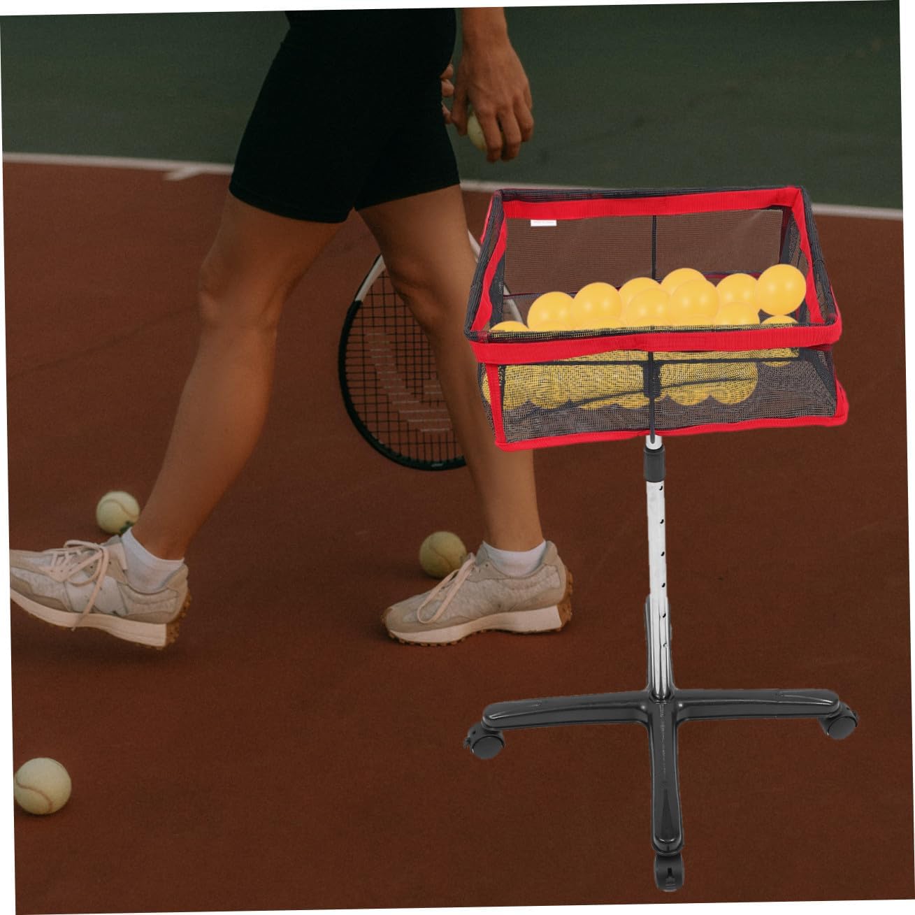 VANZACK 1pc Smooth Edges Table Tennis Training Device Safe Easy Install Capacity Ball Storage