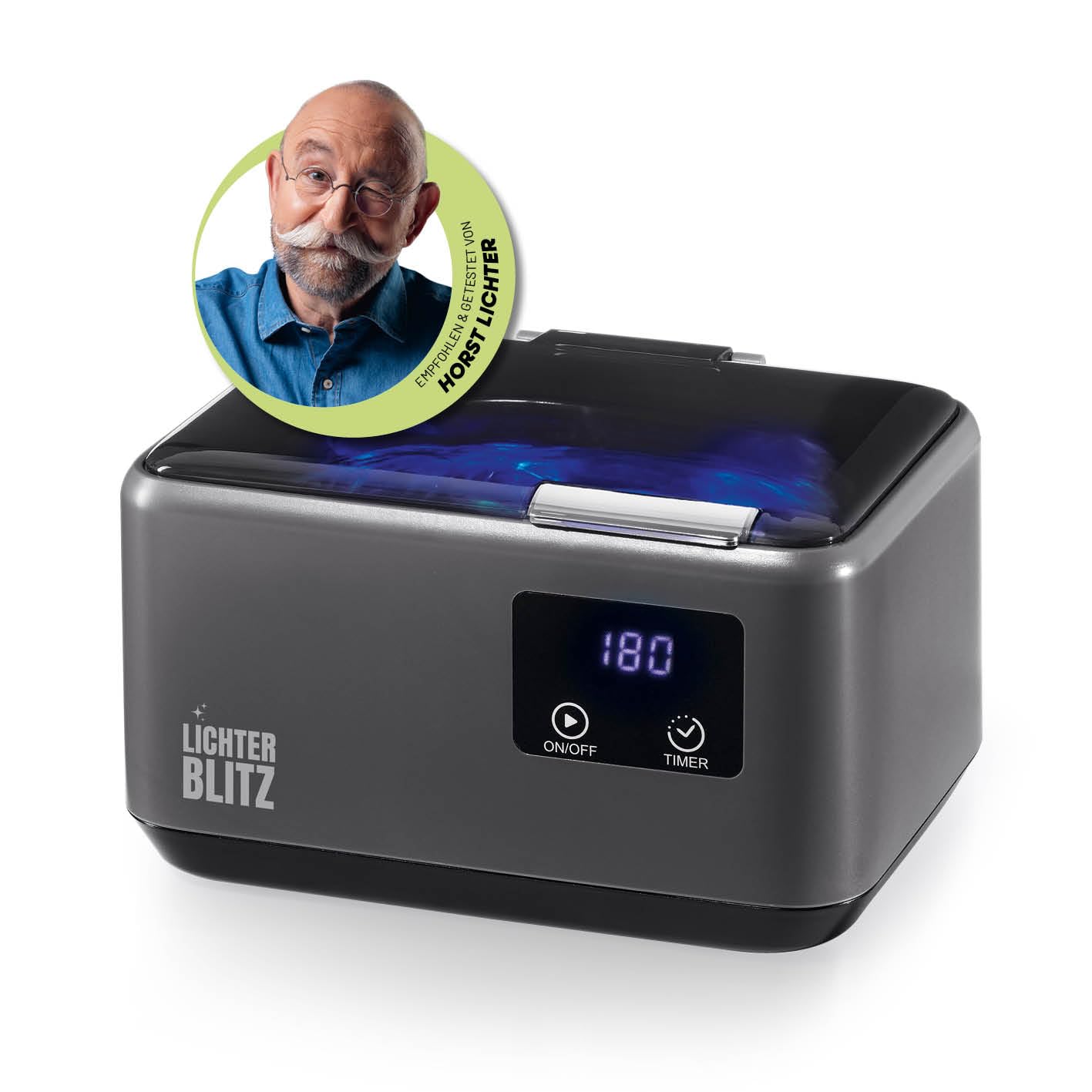Ultraschallreinigungsgerät – moderner Ultraschallreiniger | Brillenreiniger mit LED-Touchdisplay, 45kHz, 5 Timerstufen & 600 ml Tank | ideal als Schmuckreiniger für Ketten, Ringe & Uhren