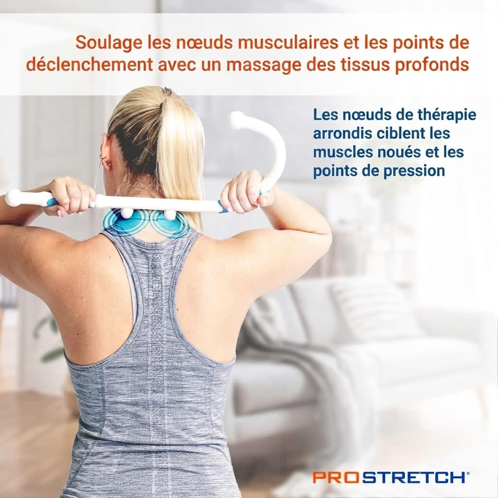 ProStretch Addaday Mini Knot Bad Gen 3 Crochet Canne à Trigger Point Outil d'auto-massage pour le dos, le cou et le soulagement de la douleur