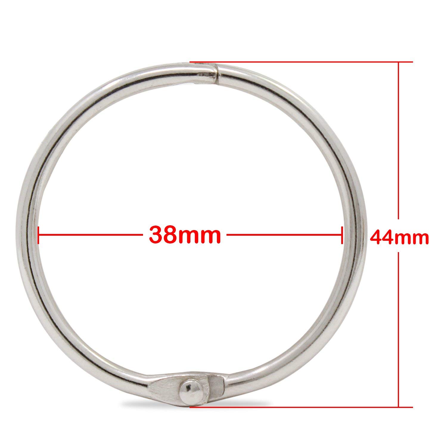 20 Stks Boek Ringen Metaal Losse Blad Binder Ringen Sleutelringen voor Scrapbook Album Craft 45 mm