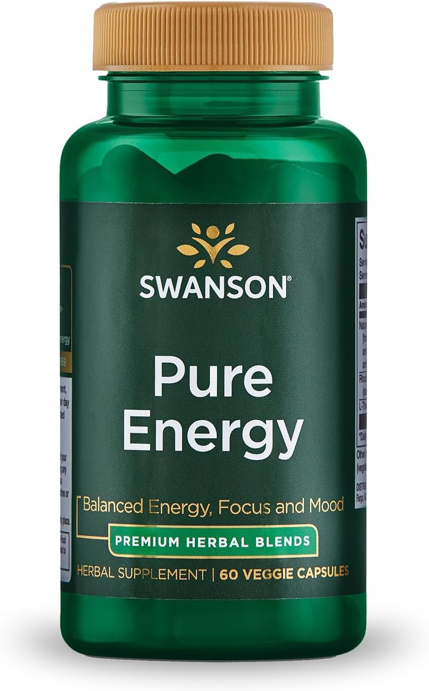 Swanson Pure Energy Adaptogenic Herbal Supplement, 60 Veg Caps