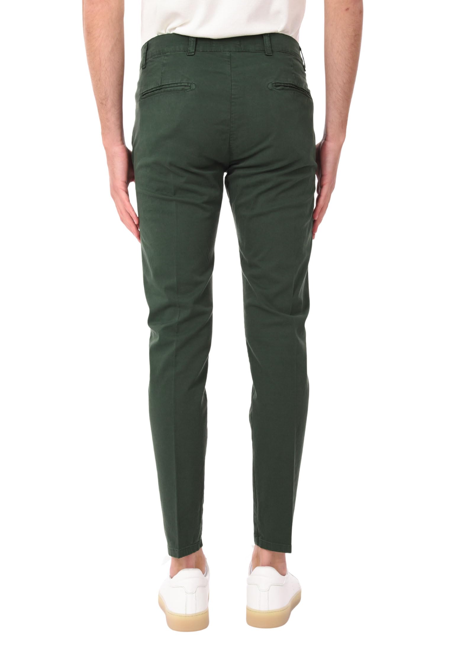 Ciabalù Pantaloni Uomo Eleganti in Cotone Taglie Comode Made in Italy Sartoriale Tinta Unita Modello Chino Capri Leggeri con Tasca America