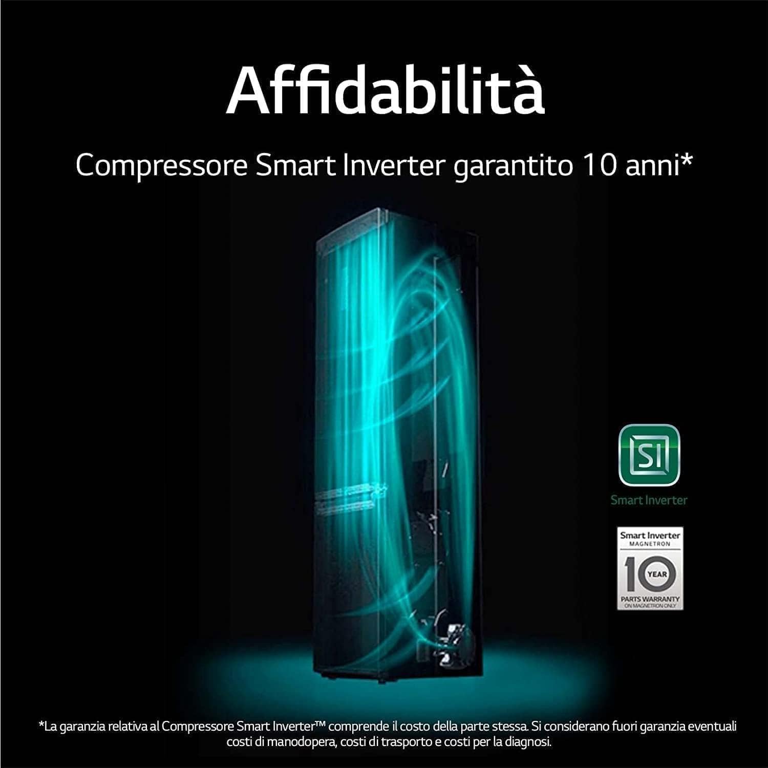 LG GBB62PZGGN Frigorifero Combinato Total No Frost con Congelatore, 384 L, 35 dB, Compressore Smart Inverter, Linear Cooling, Door Cooling, Fresh Converter - Frigo con Freezer e Display LED Interno
