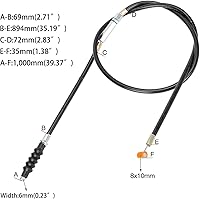 Vista 2 de YOXUFA Cable de embrague ajustable de 38.98 pulgadas para 50cc 70cc 90cc 110cc 125cc 250cc SSR SDG TaoTao DB17 DB27 Apollo RFZ DB007 Coolster Baja