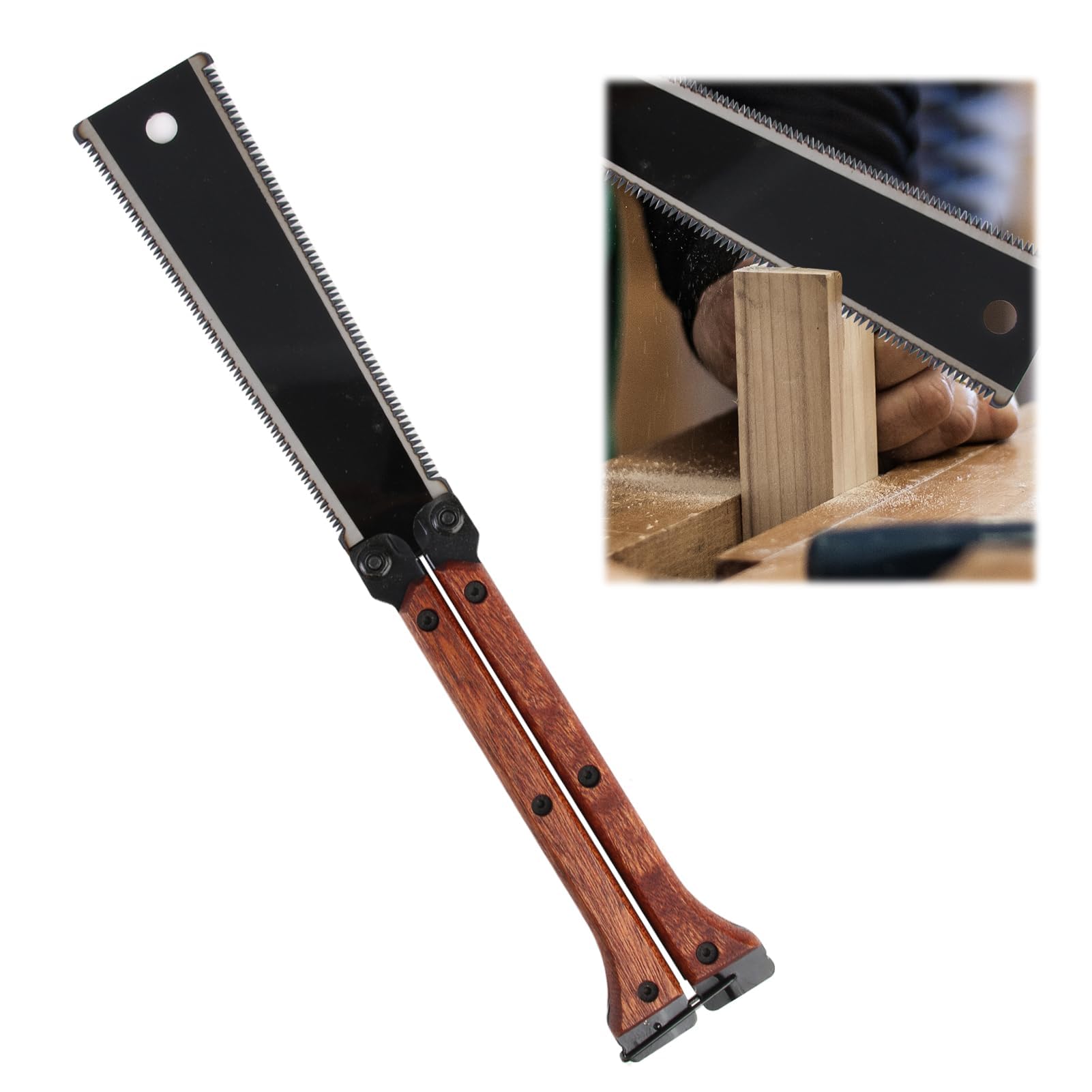 Sierra De Podar Plegable De 140mm - Sierra Manual Con Doble Filo De 12/14 Tpi, Sierra Japonesa Portátil Hecha De Acero Al Carbón Sk5, Ideal Para Podas, Trabajos De Carpintería, Camping Y Bushcraft
