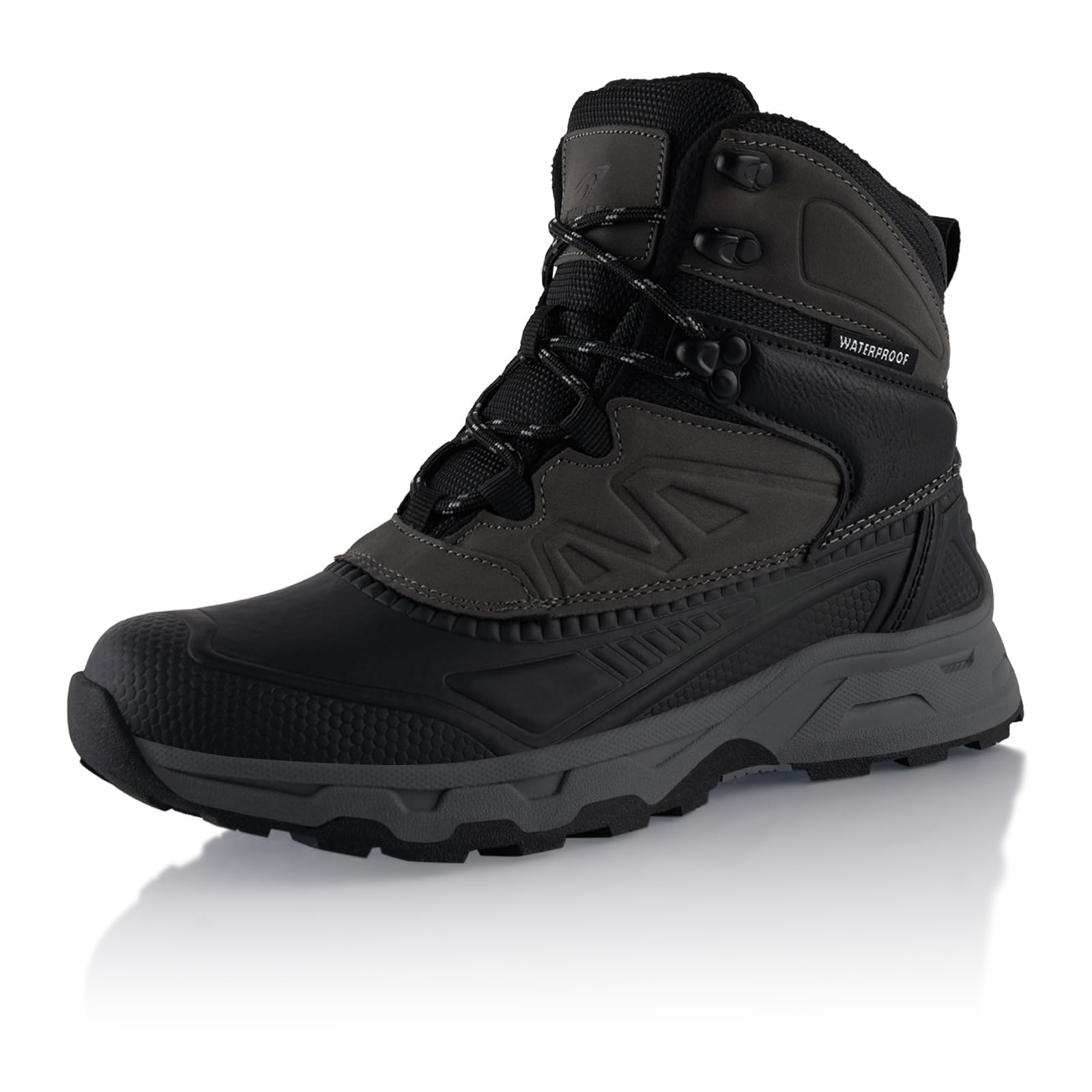 Fusskleidung® Damen Herren wasserdichte Stiefel warme Winterschuhe