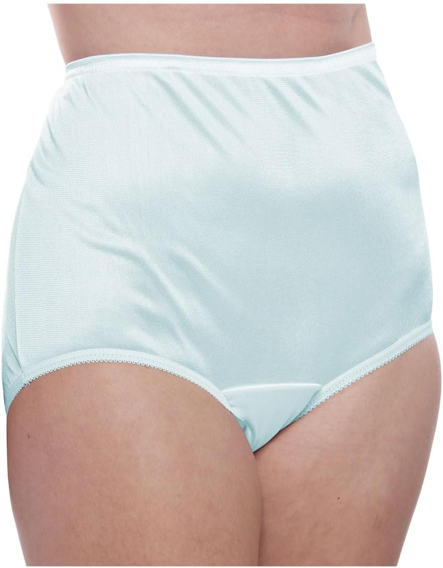 Teri Women's 331 Plain Jane Classic Nylon Silky-Smooth Lightweight Breathable Full Coverage Brief Panty - 4 Pack - Image 4