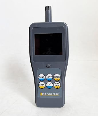 Dew Point Monitors Portable Dewpoint Meter Tester Range -30~60C (-22~140F) for Measuring Ambient Temperature,Relative Humidity,Dew Point Temperature,Wet Bulb Temp,Absolute Humidity,PPMv
