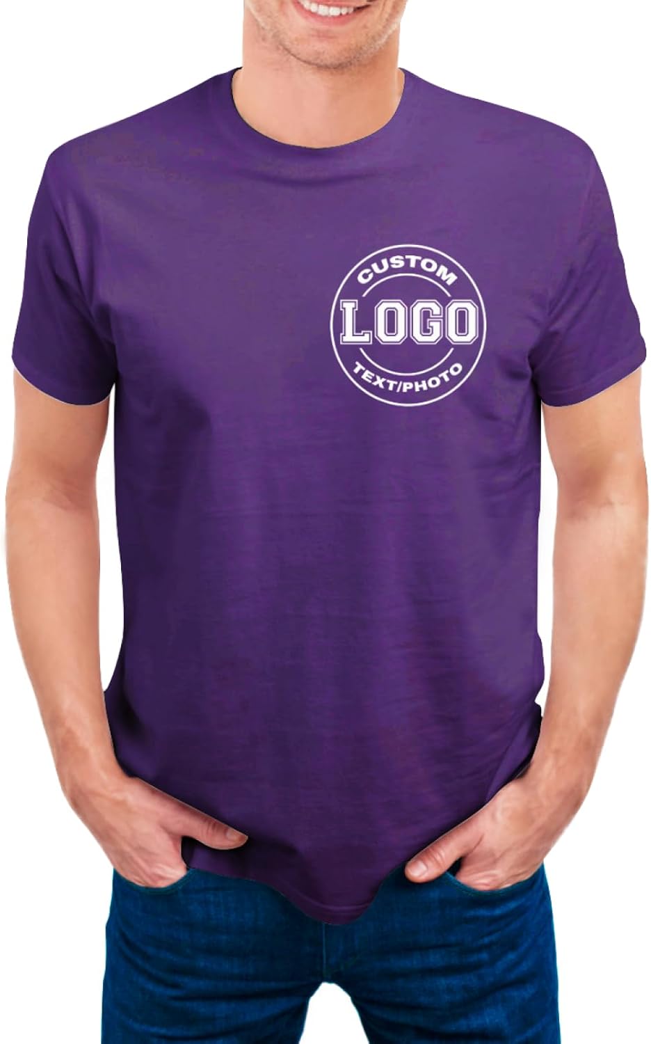 Custom T Shirts Bulk Customized T Shirts for Men Women Personalized Cotton Tee with Photo/Logo/Text - Image 2