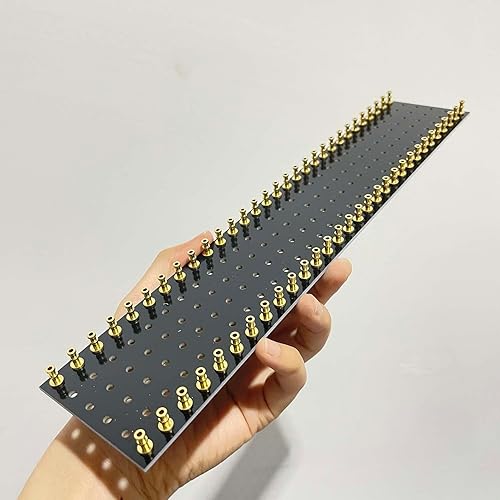 1 tira de 60 postes de tira de etiquetas, tablero de arrastre de torreta negro, verde, rojo, redondo, chapado en oro, para Hifi, vintage, guitarra,