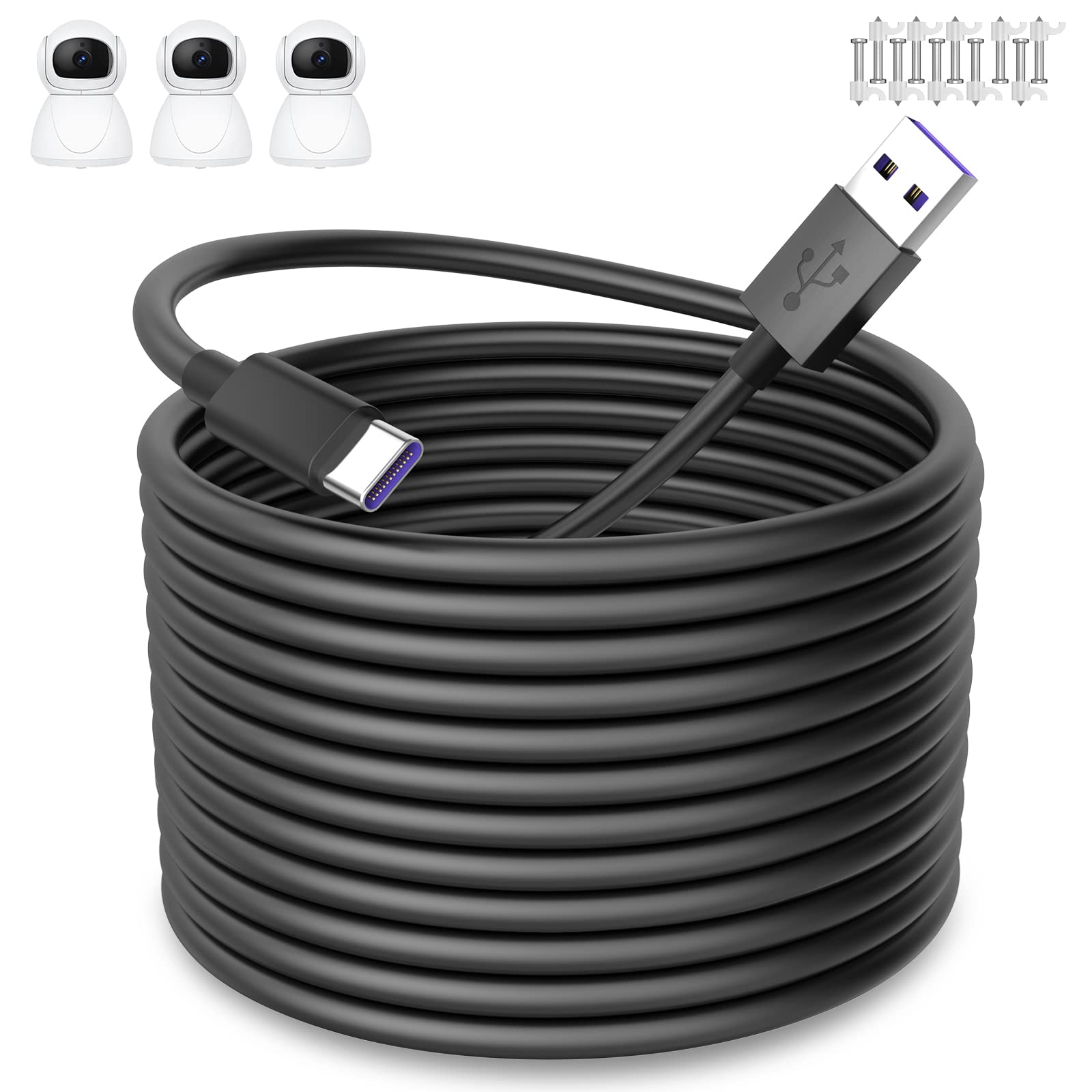 Cavo USB-C 6m Compatibile Thunderbolt 3 – 10 Gbps, 100W, 4K@60Hz