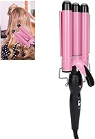 Vista 2 de Varita rizadora de pelo, rizador de pelo, rizador de pelo de triple tubo, varita de rizador de cabello de 2 temperaturas, turmalina, herramienta