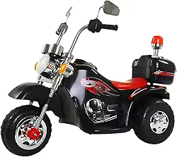Moto Elétrica Infantil Thunder Rider 6V Kidino – Mini Moto Elétrica Menino e Menina com Baú e Farol - Motinha Brinquedo +3 Anos Segurança e Diversão
