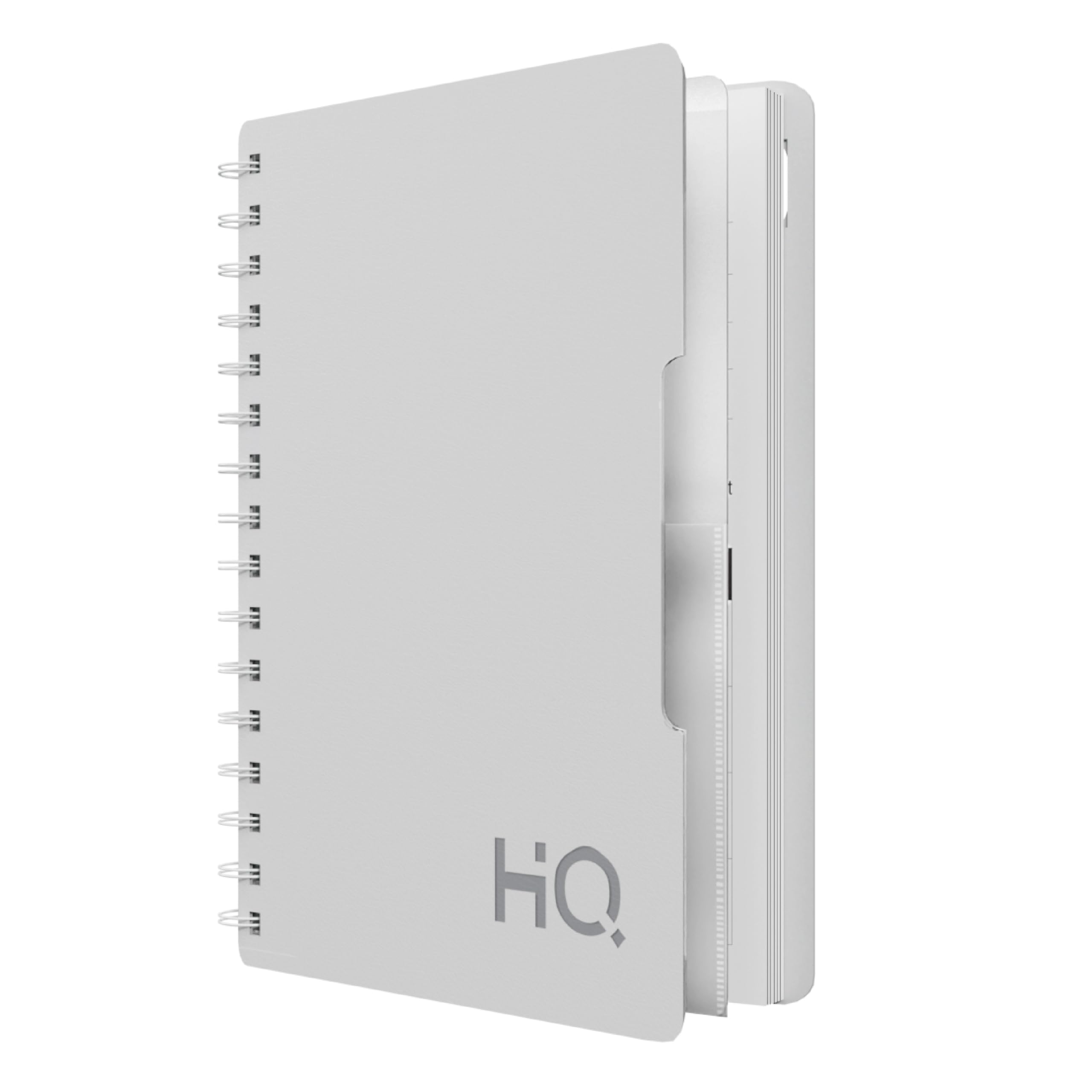 Navneet Youva HQ | Single Subject Book - Grey with PP cover | For office and personal use | Wiro/Spiral Bound | Single Line | A5 Size - 14.8 cm x 21 cm | 160 Pages | Pack of 1 Office Product