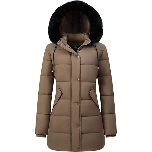 GOLDLADIES Women's Winter Coat Long Waterproof Parka - Warm Snow Jacket for Women,Windproof Winter Jacket for Cold Weather