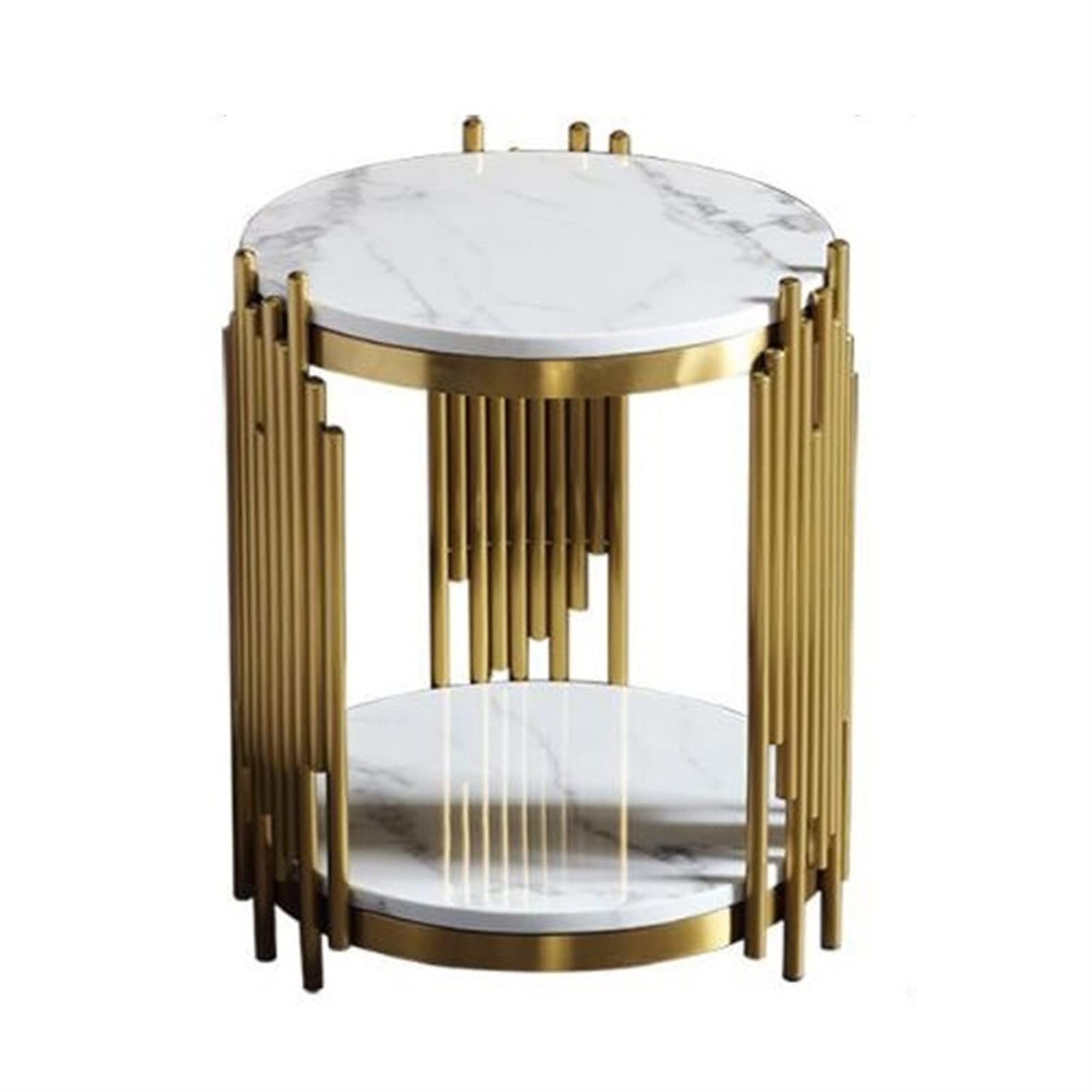 Nowoczesny stolik kawowy ze stali nierdzewnej - okrągły stolik końcowy do salonu stylowa mała sofa stolik pomocniczy kreatywny design stolik do herbaty współczesny akcent meblowy