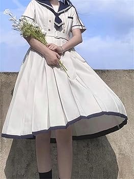 ワンピース romantic sailor collar dress French Sailor Collar Sweet One Piece Dress Summer Kawaii
