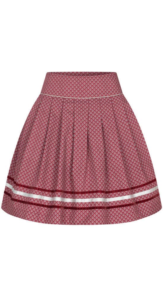 Nübler Rock Damen - Trachtenrock, Moderne bayrische Tracht, Rock Gloria Rot