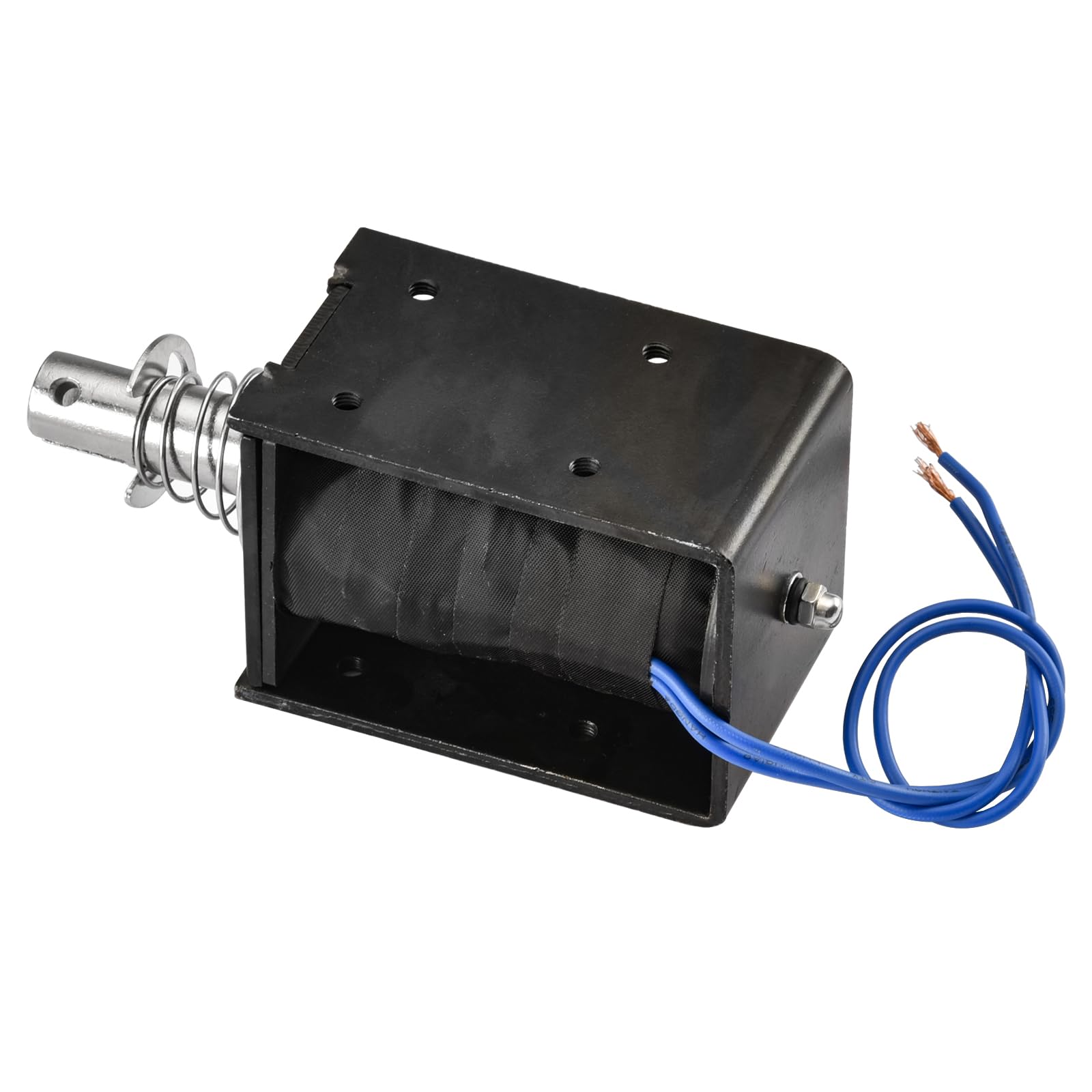 Heschen Electroimán de solenoide, HS-1683B, DC24V 5.2A, carrera de 25mm, fuerza 80N, tipo Push Pull Tipo, marco abierto, movimiento lineal