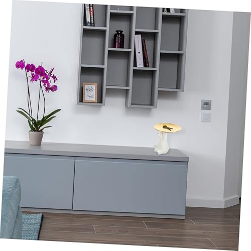 Miniatura 3 de VOSAREA Bandeja de oso para decoración de escritorio de oficina, escultura de oso polar, decoración de mesa, ornamento, bandeja de valet, plato,