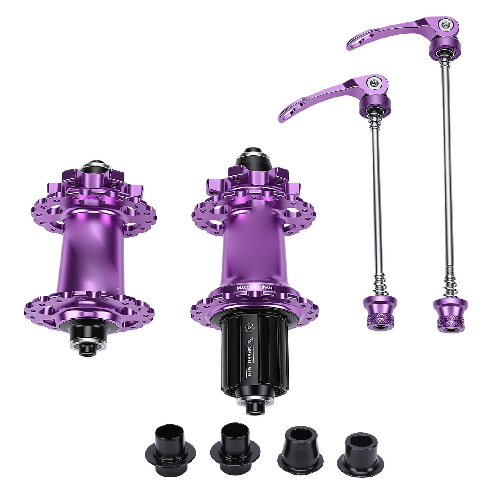 Generic Piasta do Roweru Górskiego Piasta Koła Rowerowego ze Stopu Aluminium 120 POE 6 Zapadek HG Freehub 32 Otwory 8 do 12 Prędkości dla Rowerzystów Trail XC z Opcjami QR i Osi Przelotowej