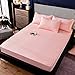 Produktbild GZGLZDQ König Größe Gesteppt Ausgestattet Matratze Pad Protector Thicken Atmungsaktiv Wasserdicht Matratze Protector Faser Füllung Matratze Abdeckung Bettdecke (Farbe : Pink, Größe : 90x200cm)