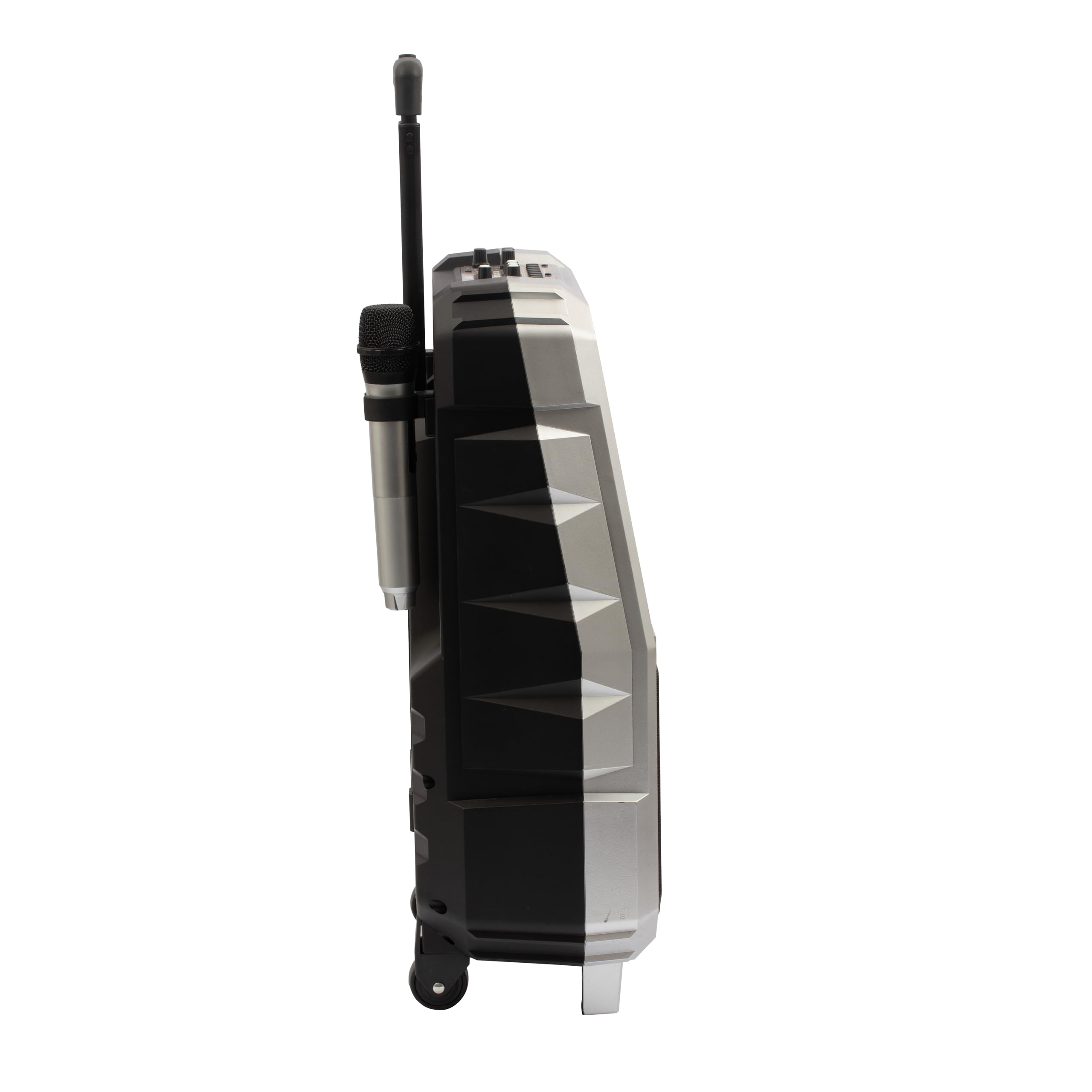 Canta Tu Karaoke 1.5 2024-Karaoke Professionale Con Microfono Wireless, Nuovo Sistema Operativo, Display Touch Più Ampio,Connessione Wi-Fi, Effetti Vocali, Batteria Ricaricabile,Voice Changer, Argento