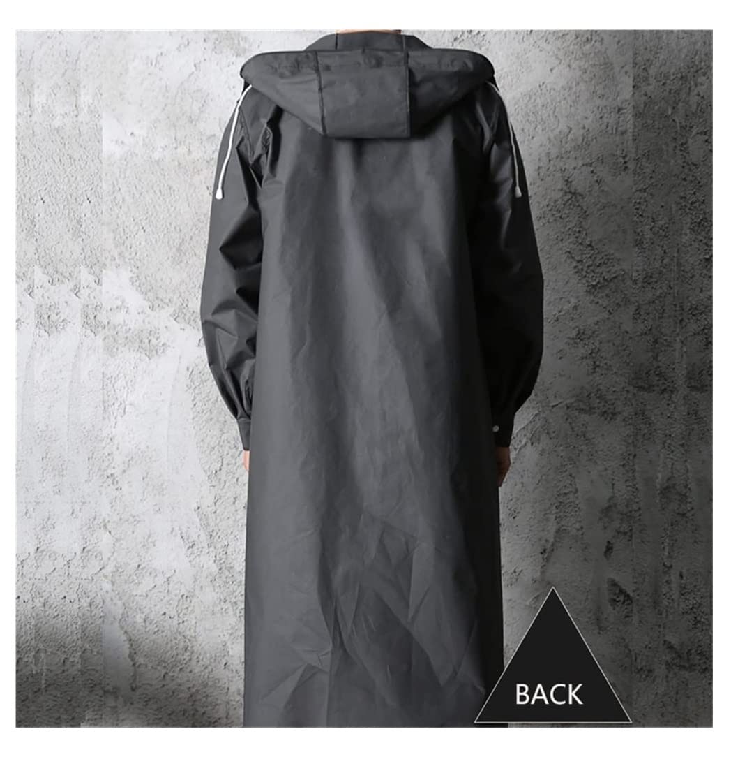 Poncho de Lluvia Chubasquero Largo Impermeable Negro Para Hombre, Chubasquero Con Capucha Para Senderismo Al Aire Libre, Viajes, Pesca Chubasquero Mujer