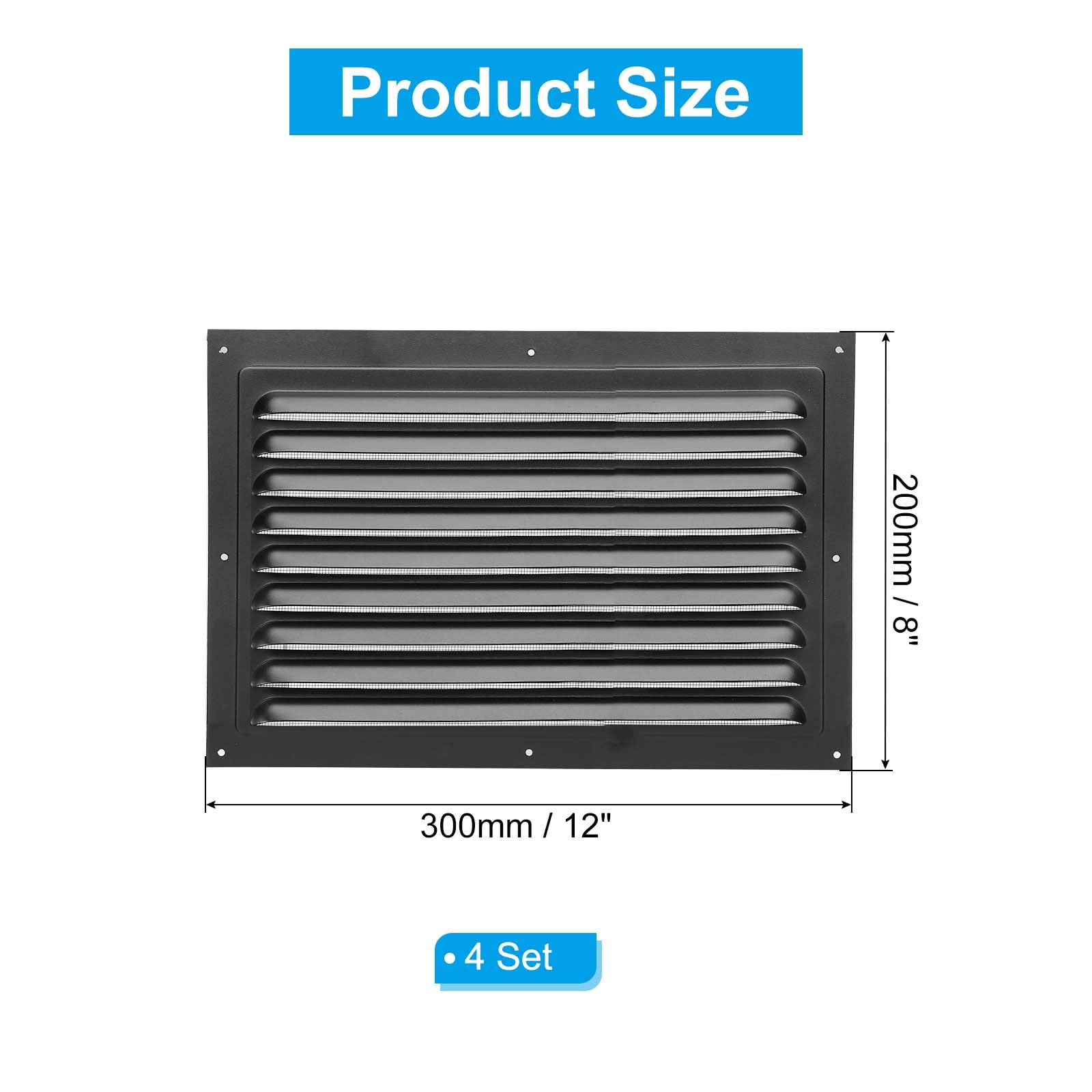 PATIKIL 8"x12" Aluminum Gable Vent - Image 2