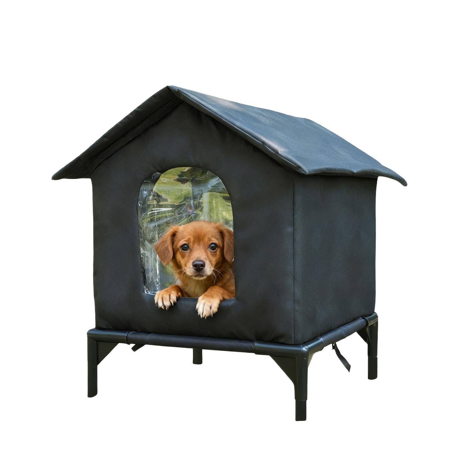 Outdoor Cat House Waterproof Cat Shelter– Elevated Insulated Weatherproof