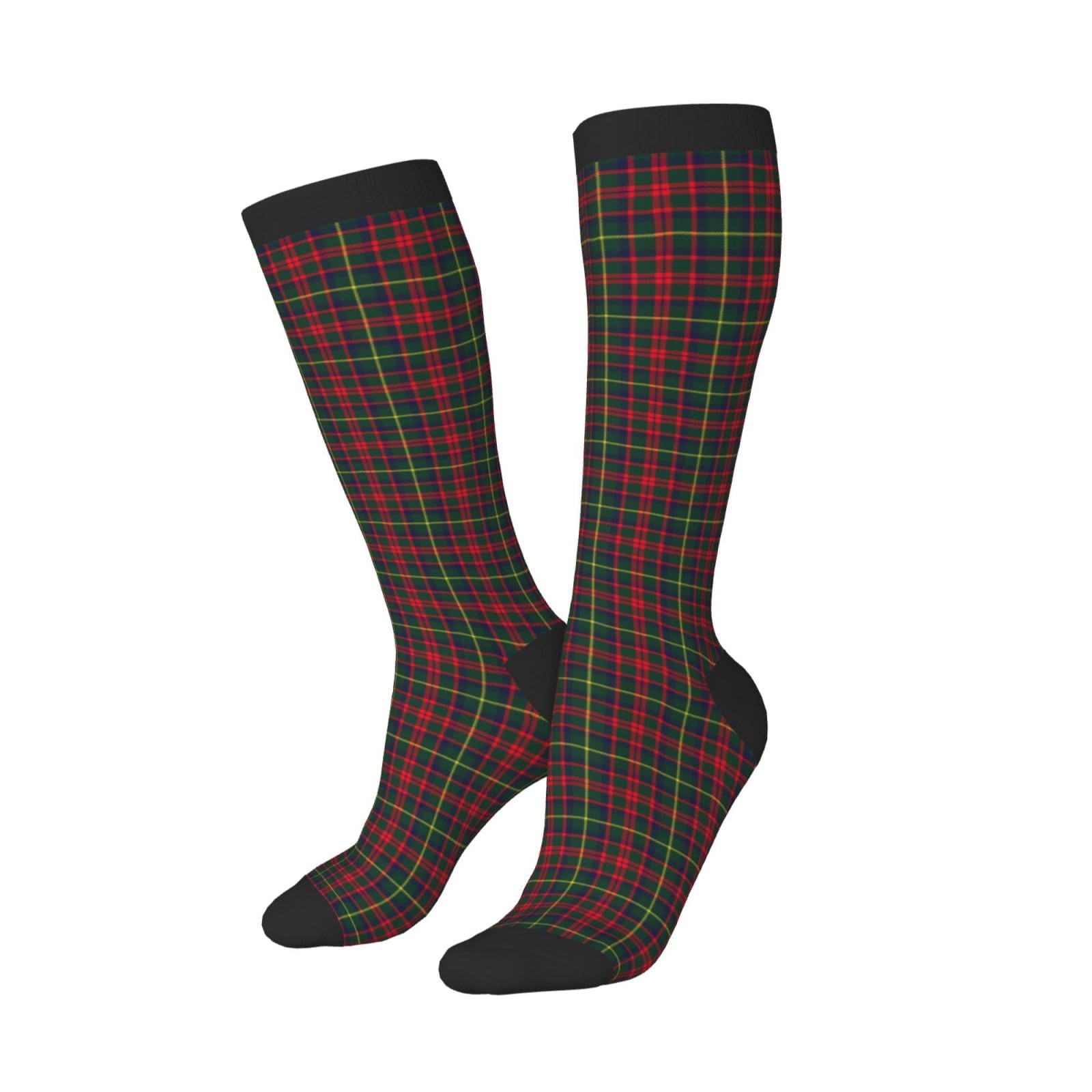 Smazdfxx Unisex Mackintosh Hunting Modern Casual Long Tube Socks Tartan Athletic Knee Highs Stockings For Men Women 1 Pack