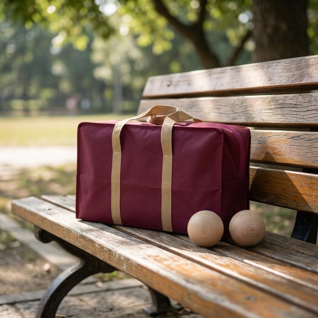 Holz Wurfspiel für Garten, Outdoor Kegelspiel für Erwachsene, Gartenspiele für Camping, Wurfspiele für Draußen mit Aufbewahrungstasche