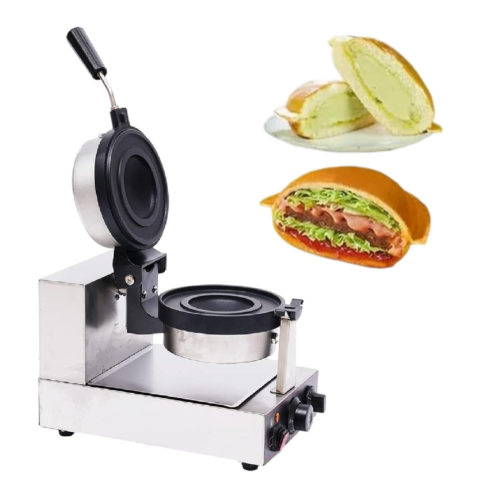 Gofrownica Elektryczna, Prasa Do Burgerów, Gofrownica Elektryczna, Opiekacz Do Kanapek Panini, Opiekacz Do Hamburgerów Brioche Z Lodami, Prasa Do Panini, Płyty Nieprzywierające Do Piekarni, Pojedyncz
